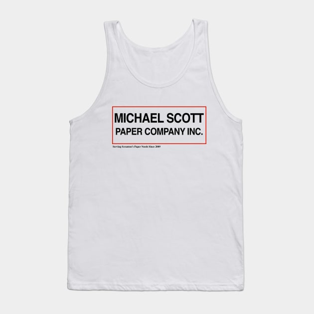 Michael Scott Paper Company Tank Top by fullgrownham